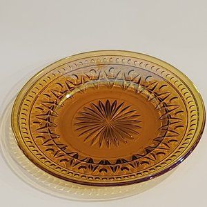 Vintage Amber Carnival Glass Park Lane Colonial Pattern by Indiana Glass